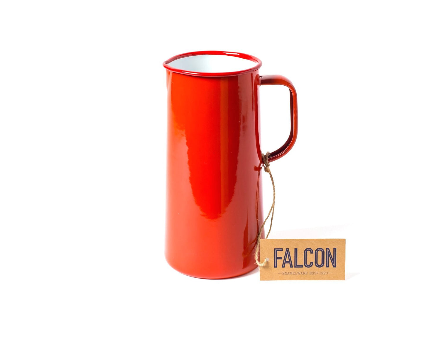 Enamel 3 pint jug - Red/orange - The Bristol Artisan Handmade Sustainable Gifts and Homewares.