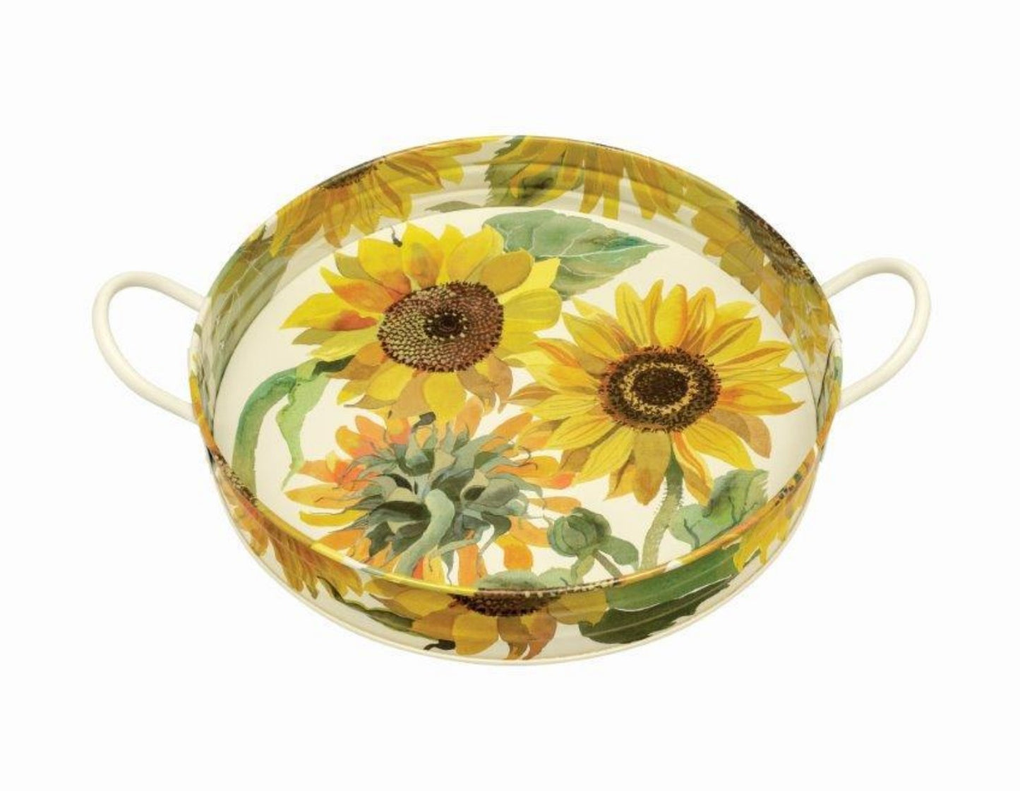 Large Sunflower Tin Tray with handles - The Bristol Artisan Handmade Sustainable Gifts and Homewares.