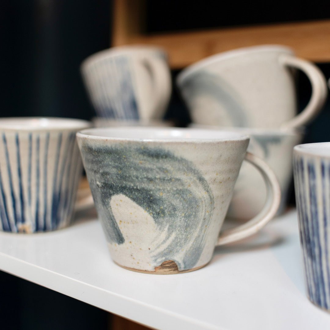'Wave' buff clay mug - available early March - The Bristol Artisan Handmade Sustainable Gifts and Homewares.