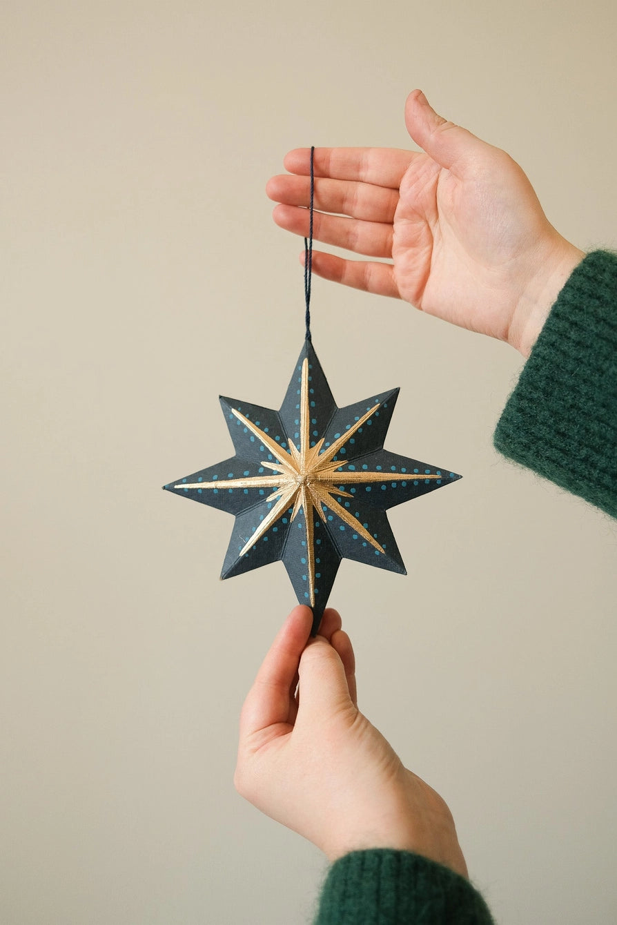 Twinkling Paper Star Christmas Decoration