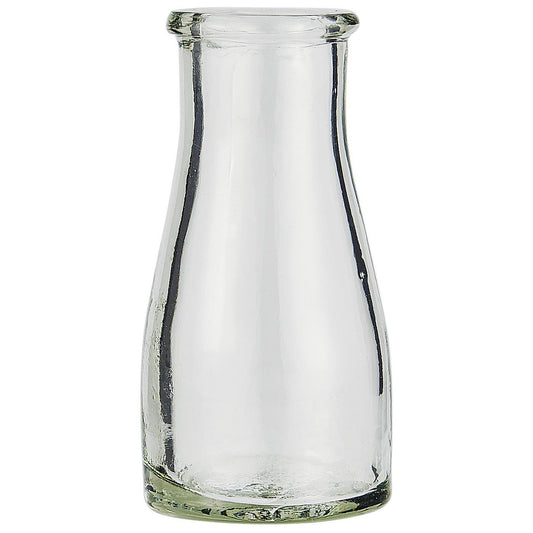 Small Clear Milk Bottle Vase - THE BRISTOL ARTISAN