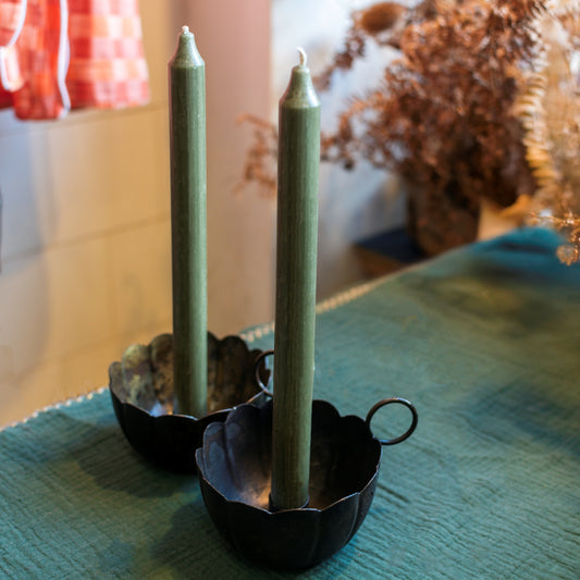 Dinner Candle -  Forrest Green - THE BRISTOL ARTISAN