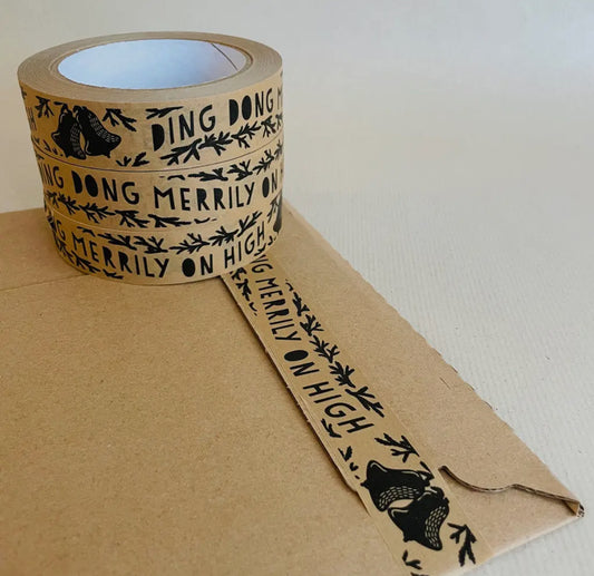 Kraft Paper Tape - Ding Dong Merrily - THE BRISTOL ARTISAN
