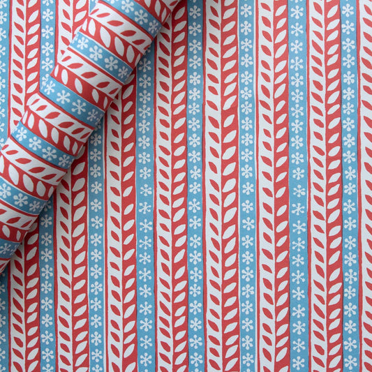 Gift wrap - red and blue - THE BRISTOL ARTISAN
