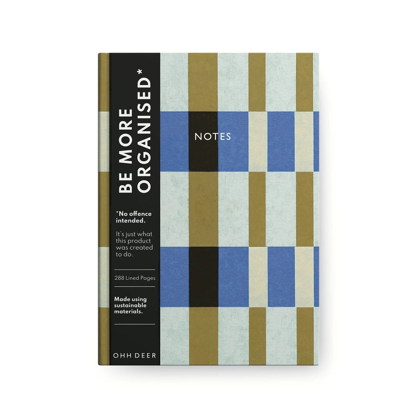 Evelina Blue & Green Stripes A5 Linen Notebook - THE BRISTOL ARTISAN