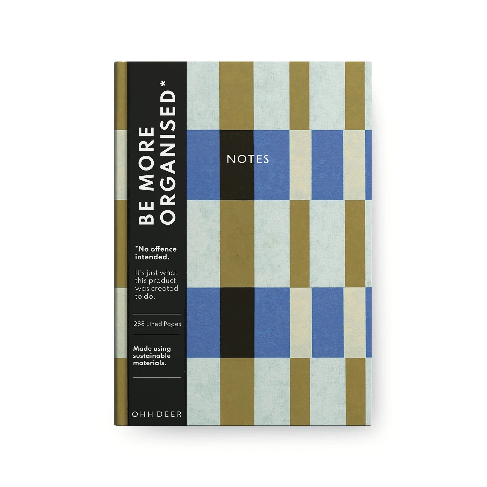 Evelina Blue & Green Stripes A5 Linen Notebook - THE BRISTOL ARTISAN