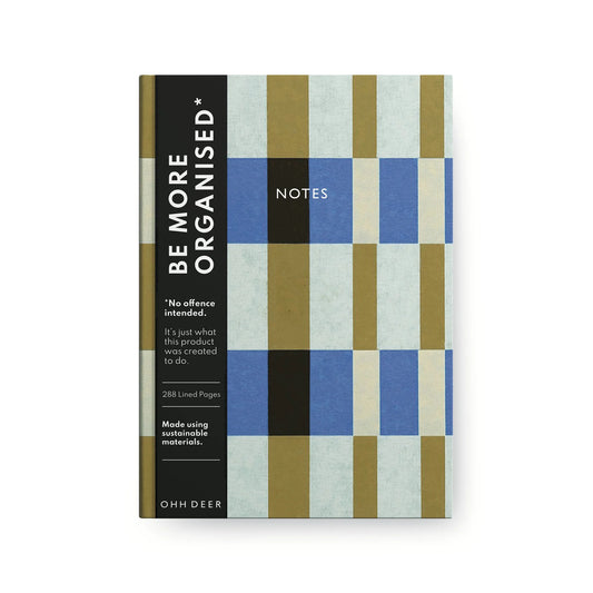 Evelina Blue & Green Stripes A5 Linen Notebook - THE BRISTOL ARTISAN