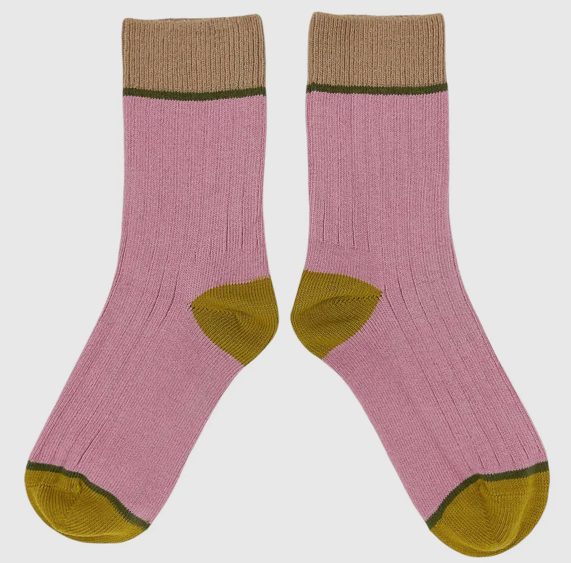 Unisex organic cotton socks - pink - THE BRISTOL ARTISAN