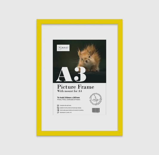 A3 Picture Frame - Yellow - THE BRISTOL ARTISAN