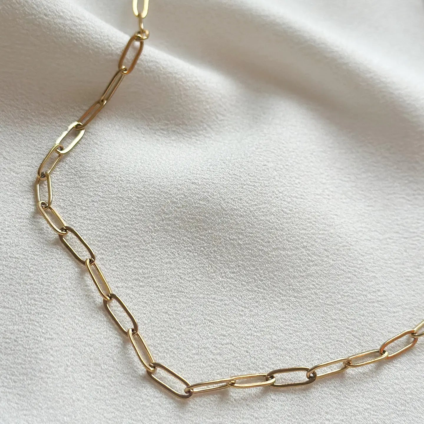 18k Gold Paperlink Chain Gold Necklace - THE BRISTOL ARTISAN