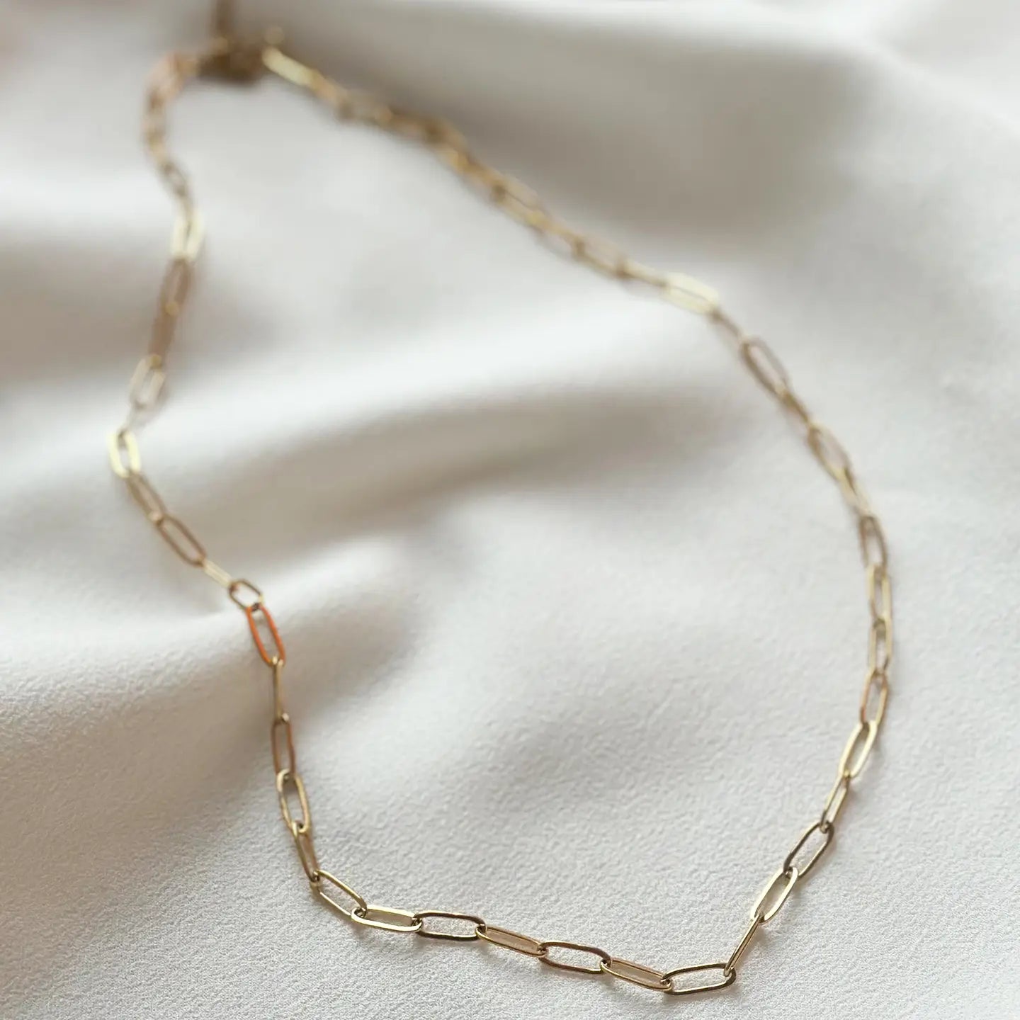 18k Gold Paperlink Chain Gold Necklace - THE BRISTOL ARTISAN