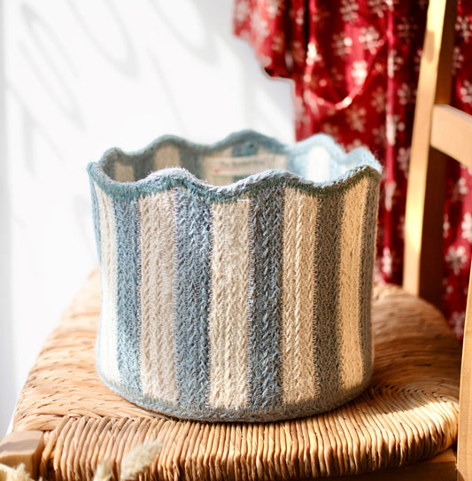 Tulip Basket - Blue - THE BRISTOL ARTISAN