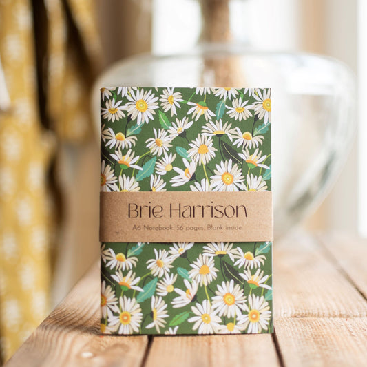 Daisies A6 Notebook by Brie Harrison - The Bristol Artisan Handmade Sustainable Gifts and Homewares.