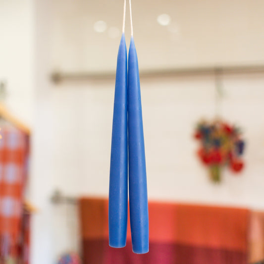 Wedgewood Blue taper candles - pair - THE BRISTOL ARTISAN