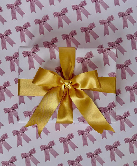 Gift Wrap - Pink Bow - THE BRISTOL ARTISAN