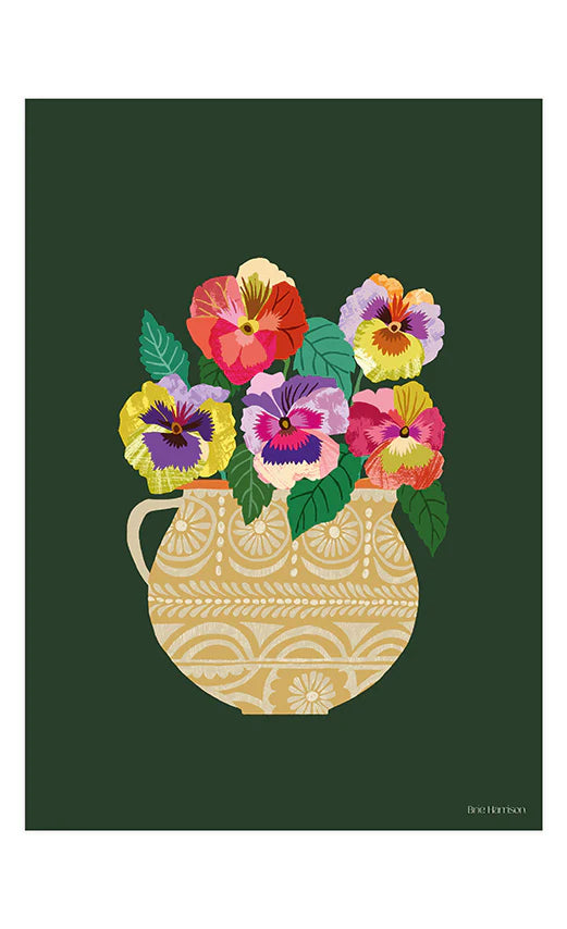 Pansies Print A4 Print by Brie Harrison - THE BRISTOL ARTISAN