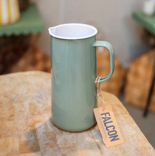 Enamel 3 pint jug, tarragon green - THE BRISTOL ARTISAN