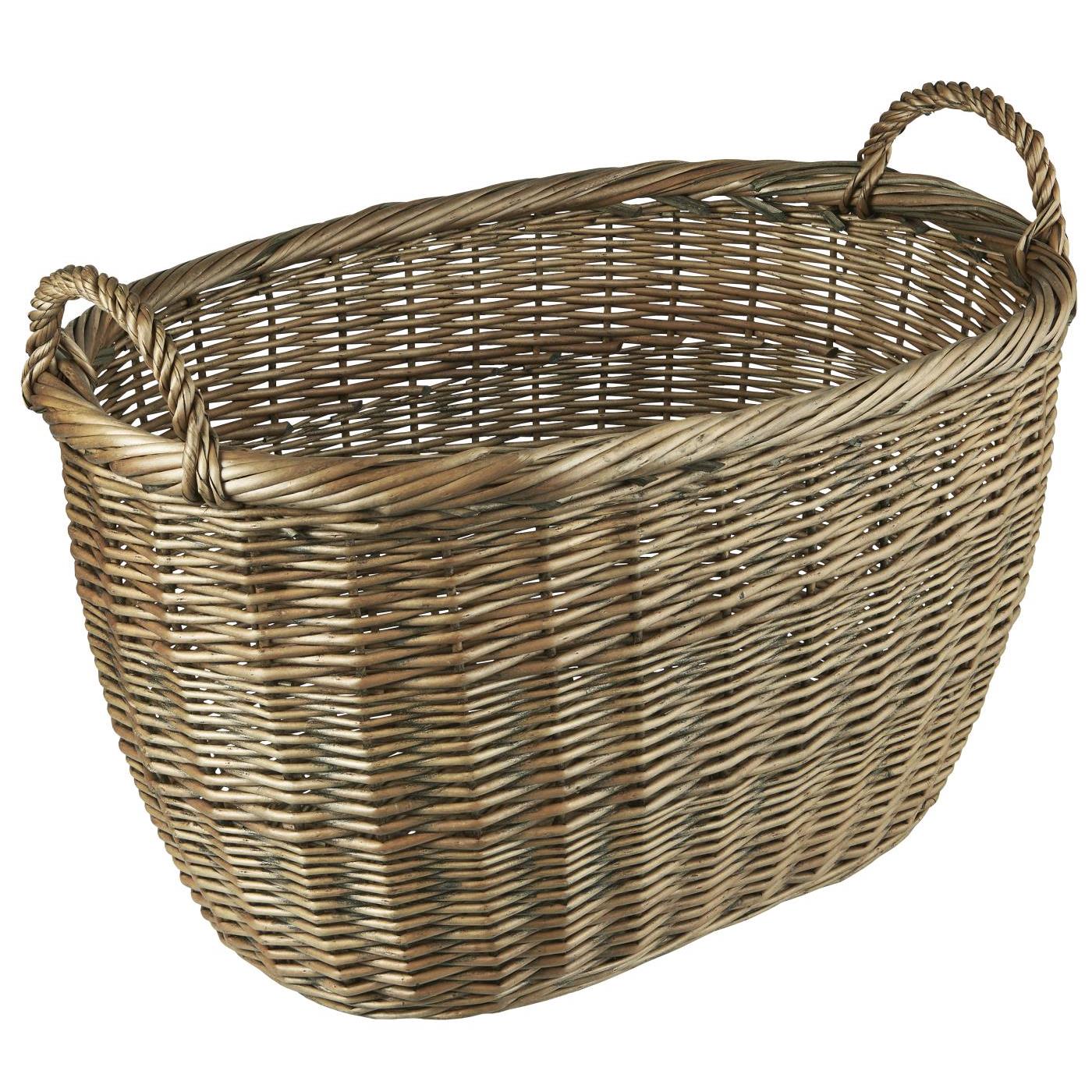 Extra Large Willow Shopping Storage Basket with Side Handles - arriving end of February - THE BRISTOL ARTISAN