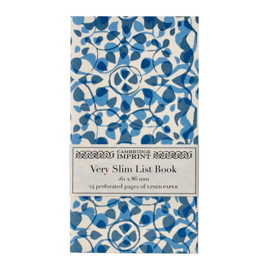 Very Slim List Book Dappled Blue - THE BRISTOL ARTISAN