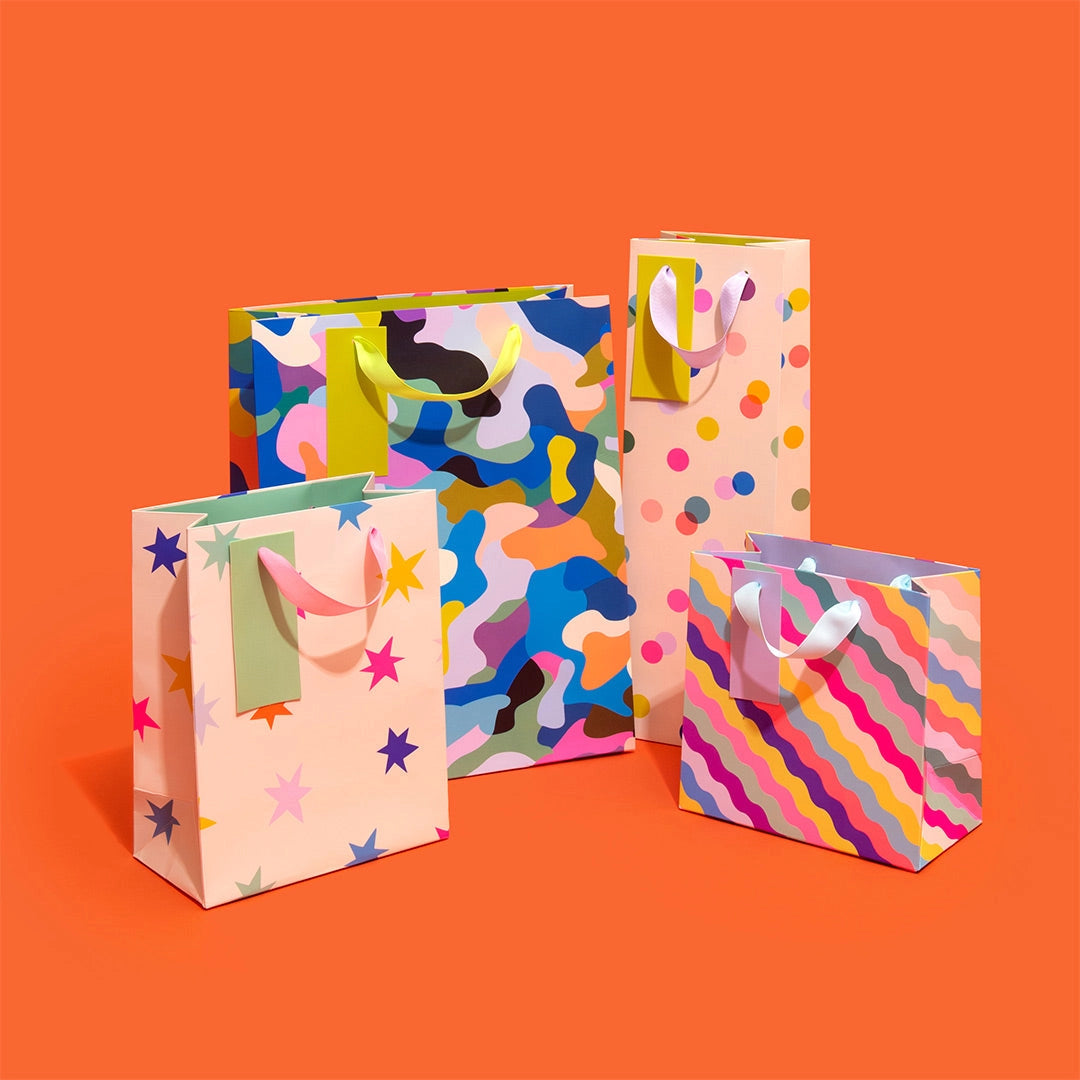 Multi Stars Medium Gift Bag
