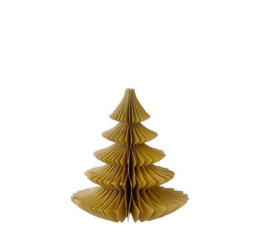 Honeycomb paper tree decoration - ochre - THE BRISTOL ARTISAN