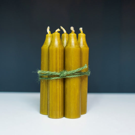Bundle of Five Candles - Olive Green - THE BRISTOL ARTISAN