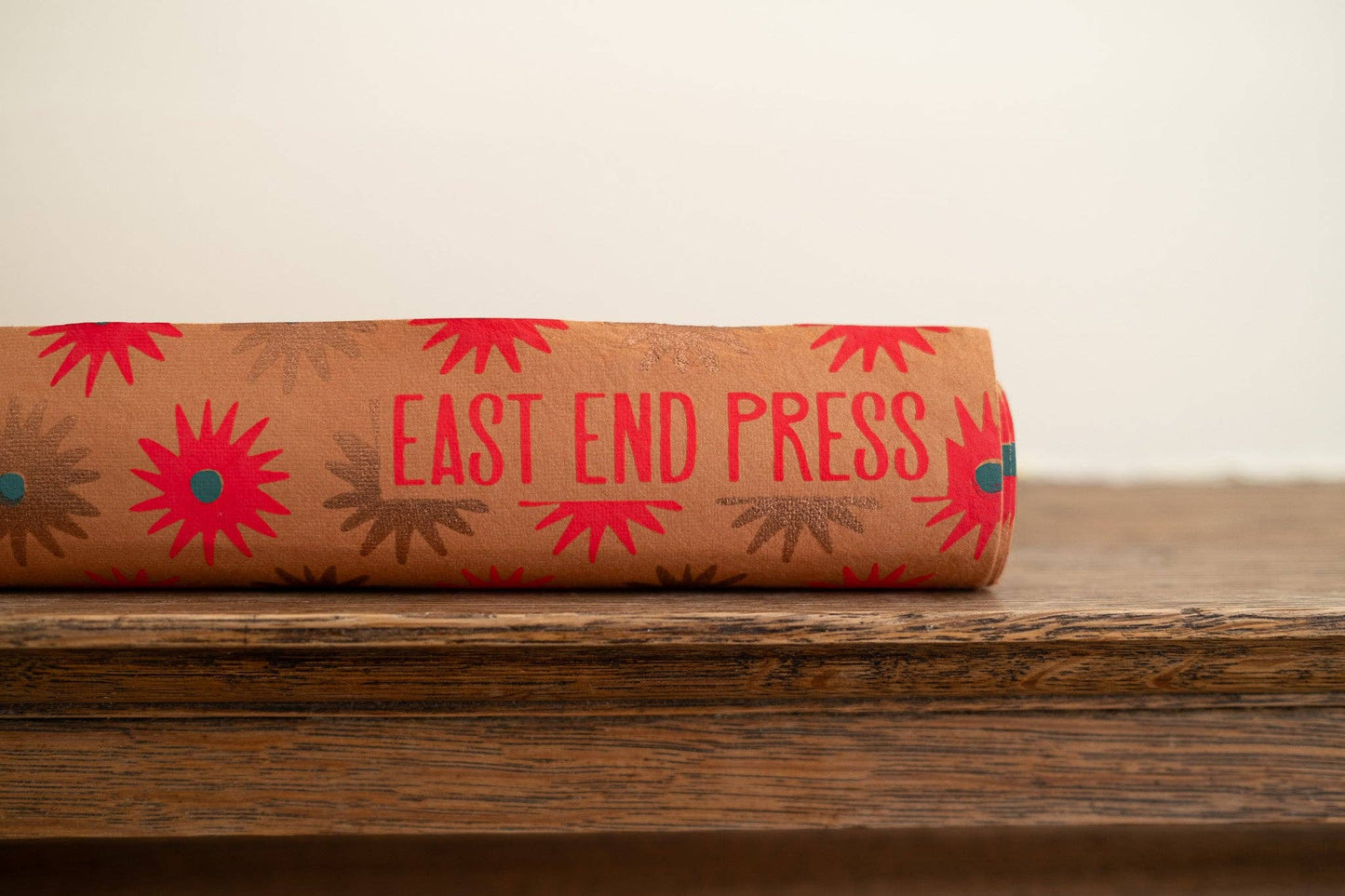 Copper Bloom Screen Printed Christmas Gift Wrap