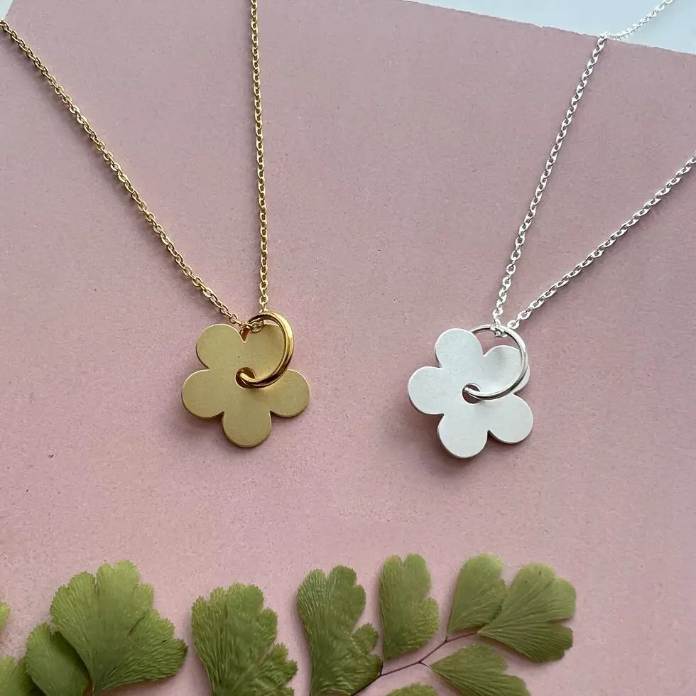 Gold Flower Necklace - THE BRISTOL ARTISAN