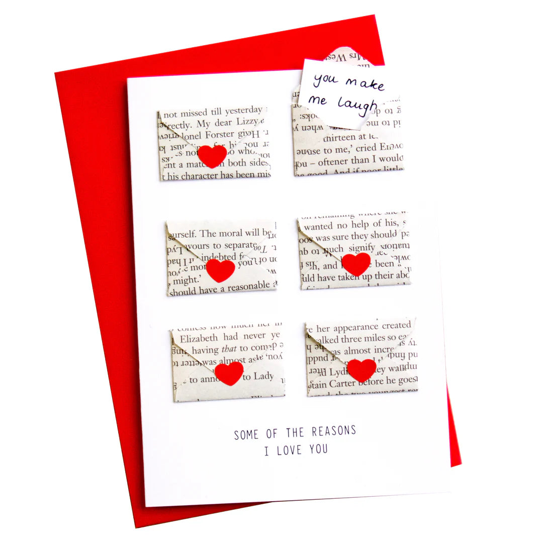 Six Love Note Mini Envelope Card - THE BRISTOL ARTISAN