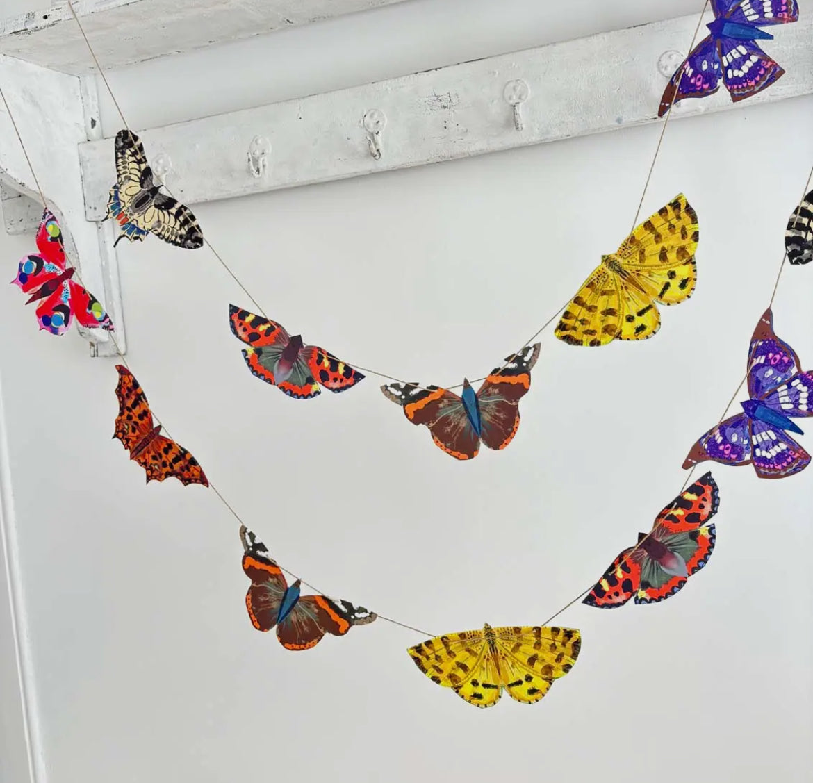 Nursery Room Colourful Butterfly Garland Mobile - THE BRISTOL ARTISAN