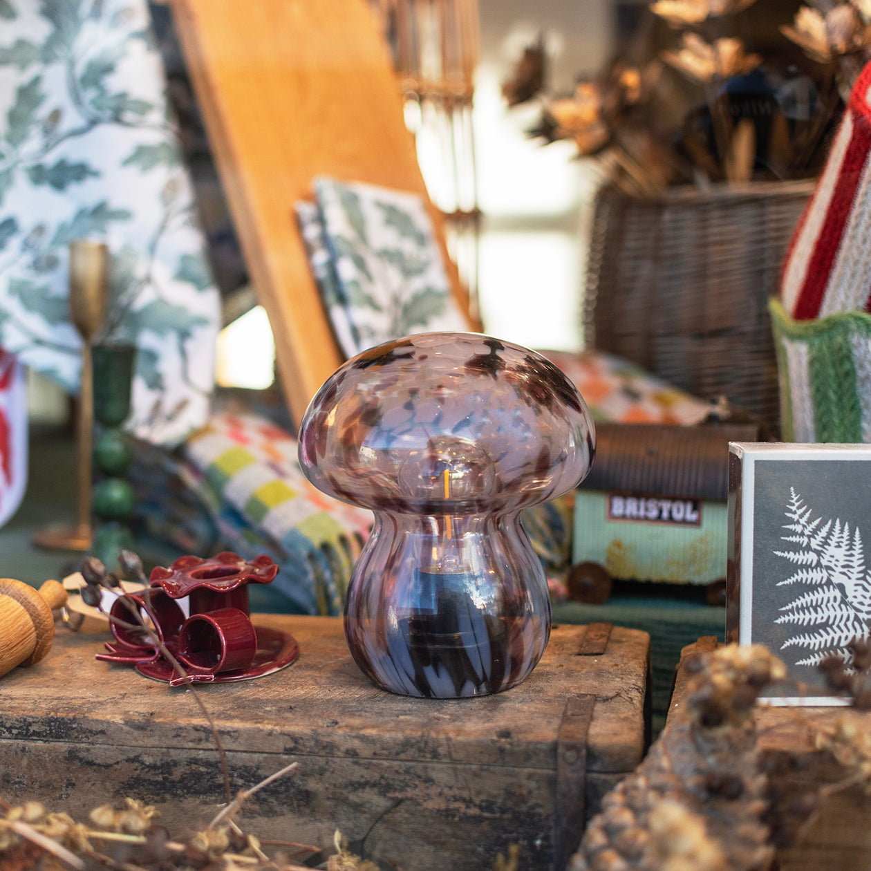 Portable LED Mushroom Lamp - Pastel Pink - THE BRISTOL ARTISAN