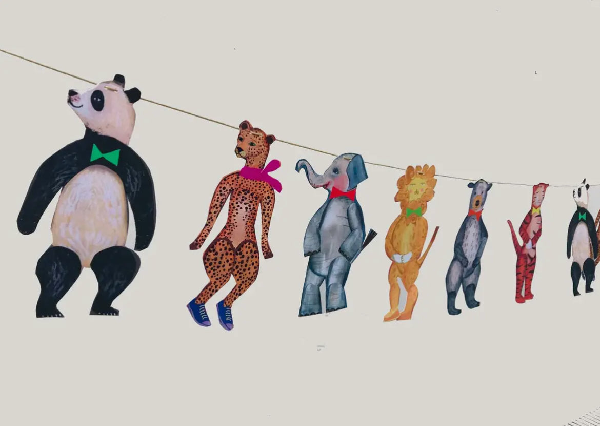 Nursery Room Animal Garland Mobile - THE BRISTOL ARTISAN