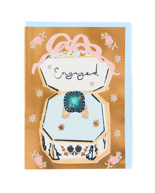 Vintage Ring Engaged Card