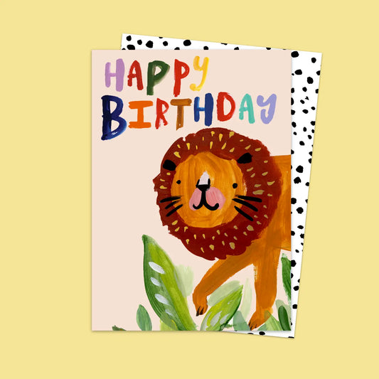 Happy Birthday Lion Card - THE BRISTOL ARTISAN