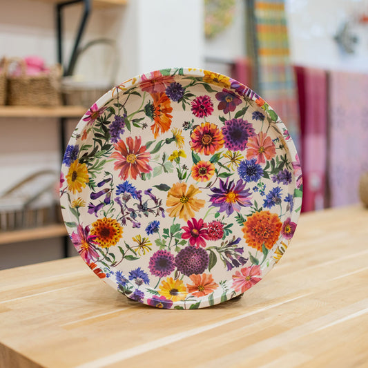 Garden Flowers Deep Well Tin Tray - THE BRISTOL ARTISAN