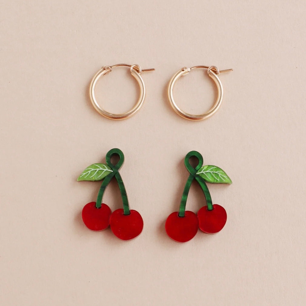 Cherry Hoops by Wolf & Moon - THE BRISTOL ARTISAN