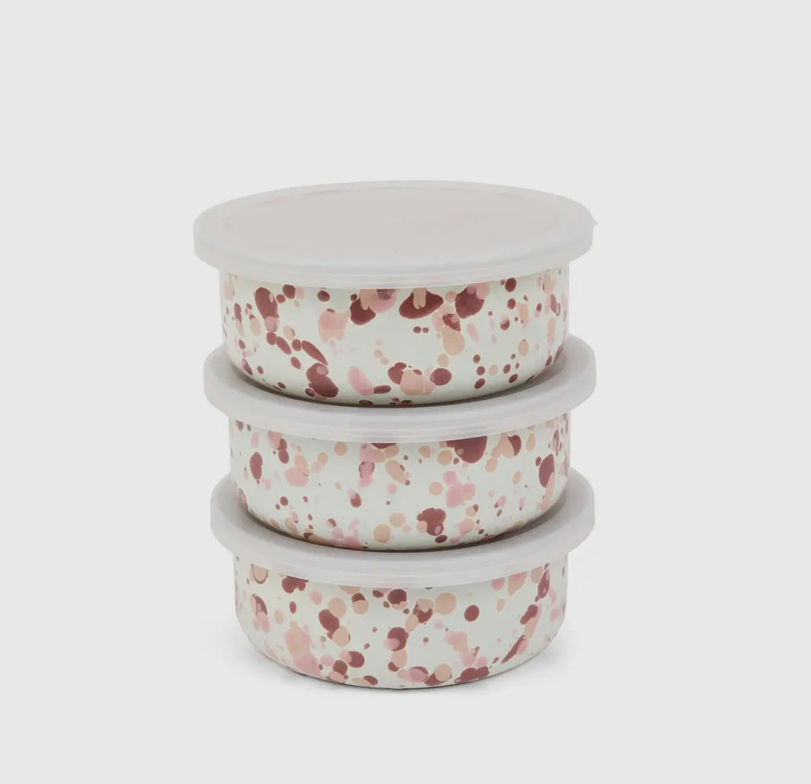 Pink Splatter enamel storage box - THE BRISTOL ARTISAN