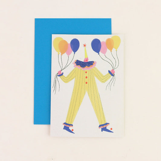 Circus Clown Birthday Card - THE BRISTOL ARTISAN