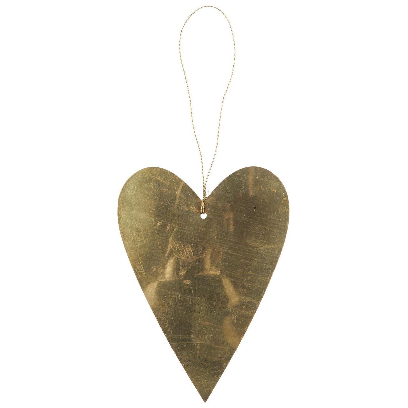 Hanging Brass Heart Decoration - THE BRISTOL ARTISAN
