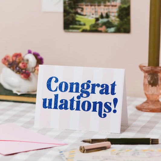 Congratulations Card with Biodegradable Glitter - THE BRISTOL ARTISAN