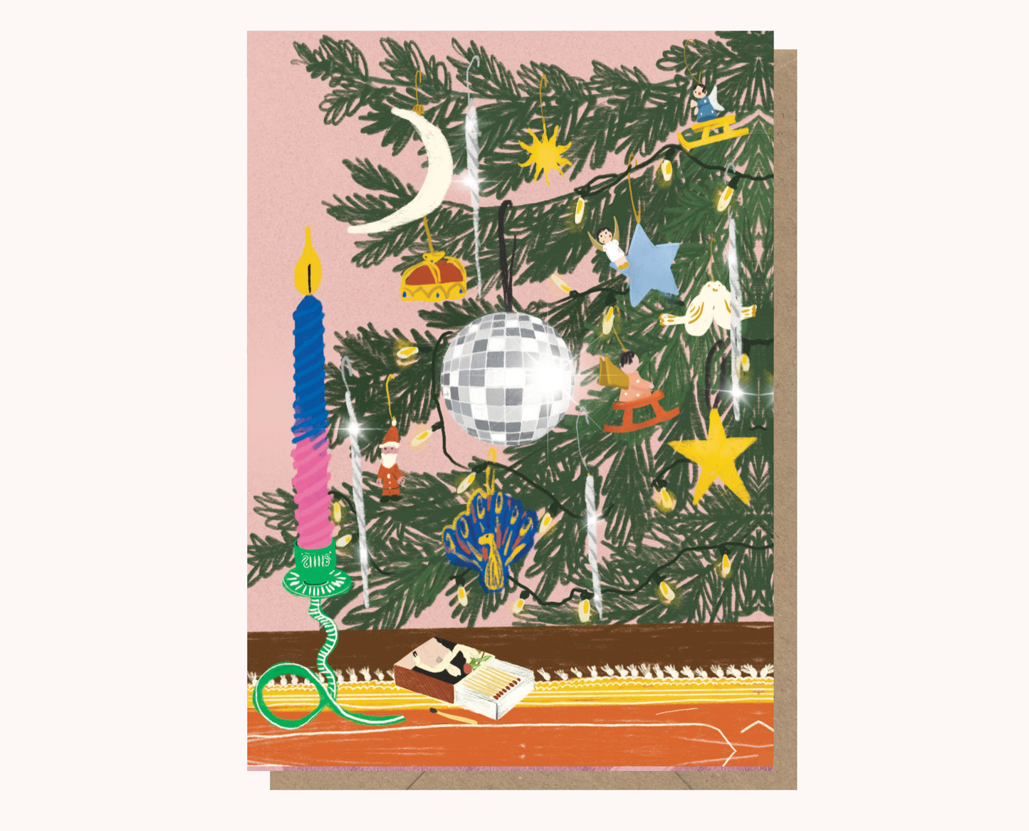Glitter Ball Christmas Card