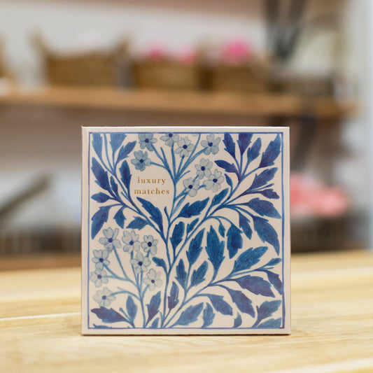 Blue Flora Luxury Matches - THE BRISTOL ARTISAN