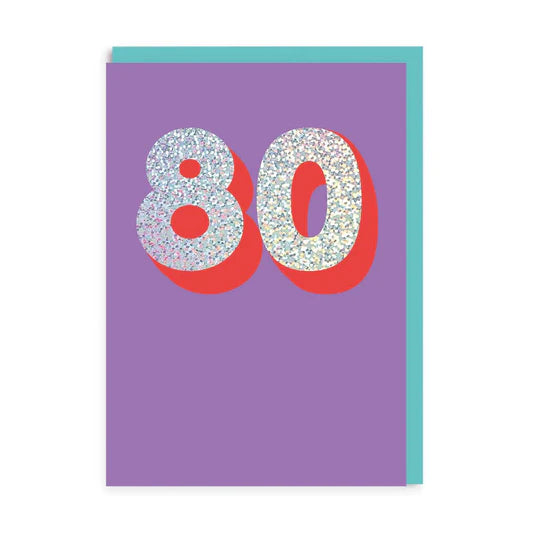 80th Birthday Card - THE BRISTOL ARTISAN
