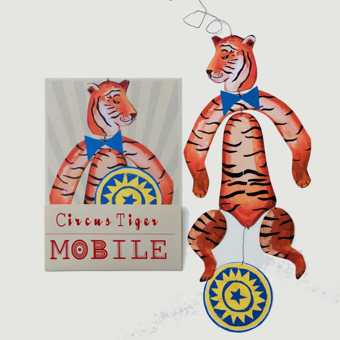 Nursery Room Circus Tiger Kinetic Mobile - THE BRISTOL ARTISAN