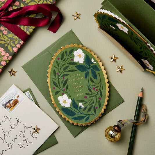 Green Flora  ‘Merry Christmas’ Card