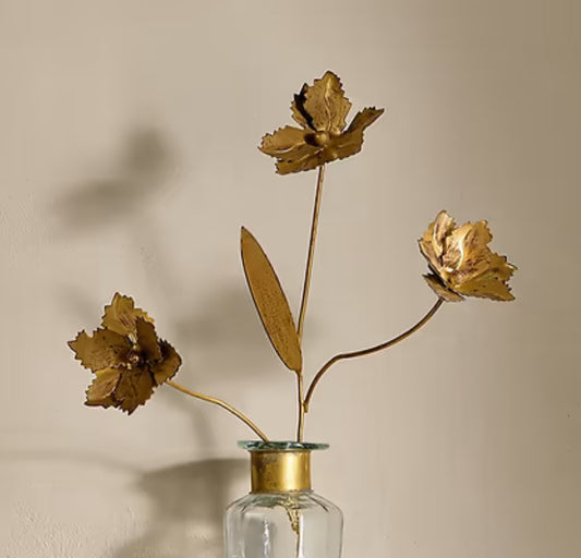 Antique Brass Flower Stem - THE BRISTOL ARTISAN