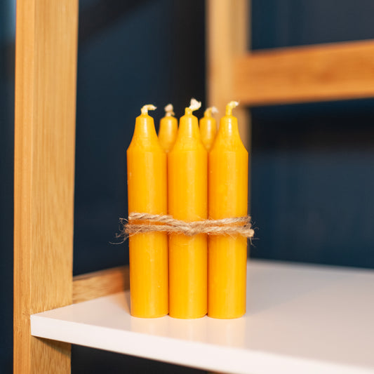 Bundle of five candles - Honey