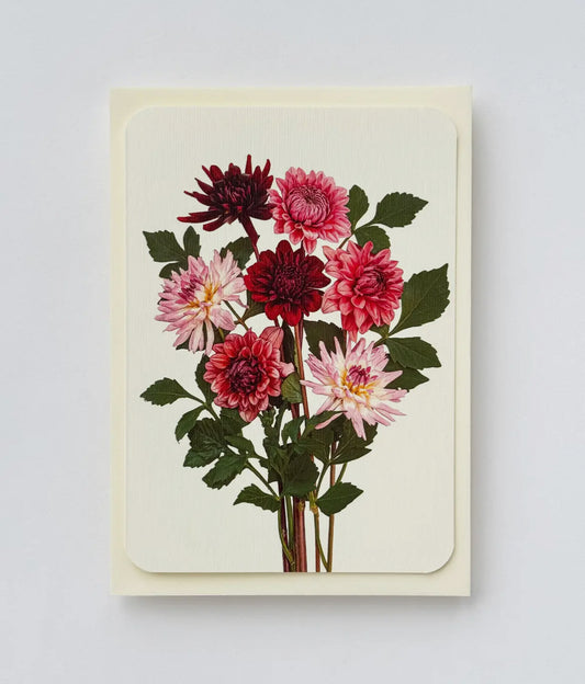 Garden Dahlias Greeting Card - THE BRISTOL ARTISAN