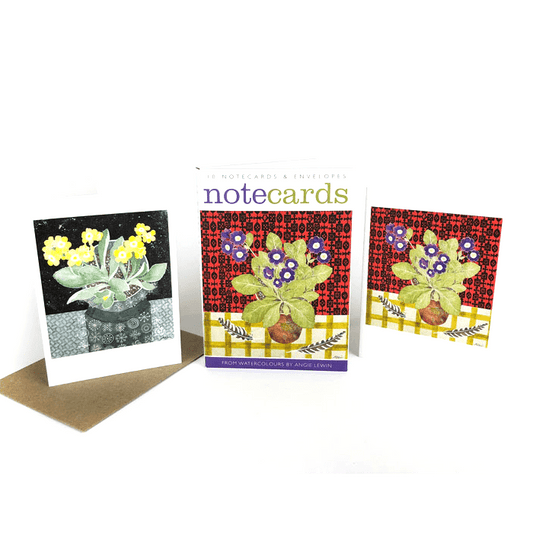 Set of 10 Notecards: Auricula Japanese Paper / Totem with Aricula - THE BRISTOL ARTISAN