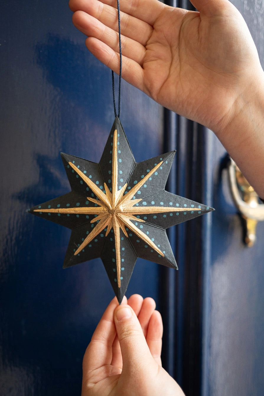 Twinkling Paper Star Christmas Decoration